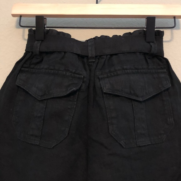 Sanctuary Paperbag Black Linen Shorts - XS - Picture 6 of 7